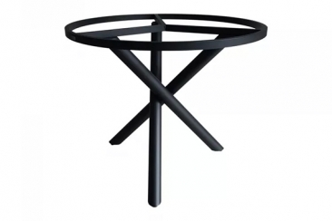 Tischgestell Mikado im Set mit Tischplatte Sela beton dark, Zebra