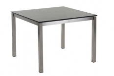 Gartentisch San Marino, Tischplatte HPL Granit dunkel, Gestell Edelstahl 304, Diamond Garden